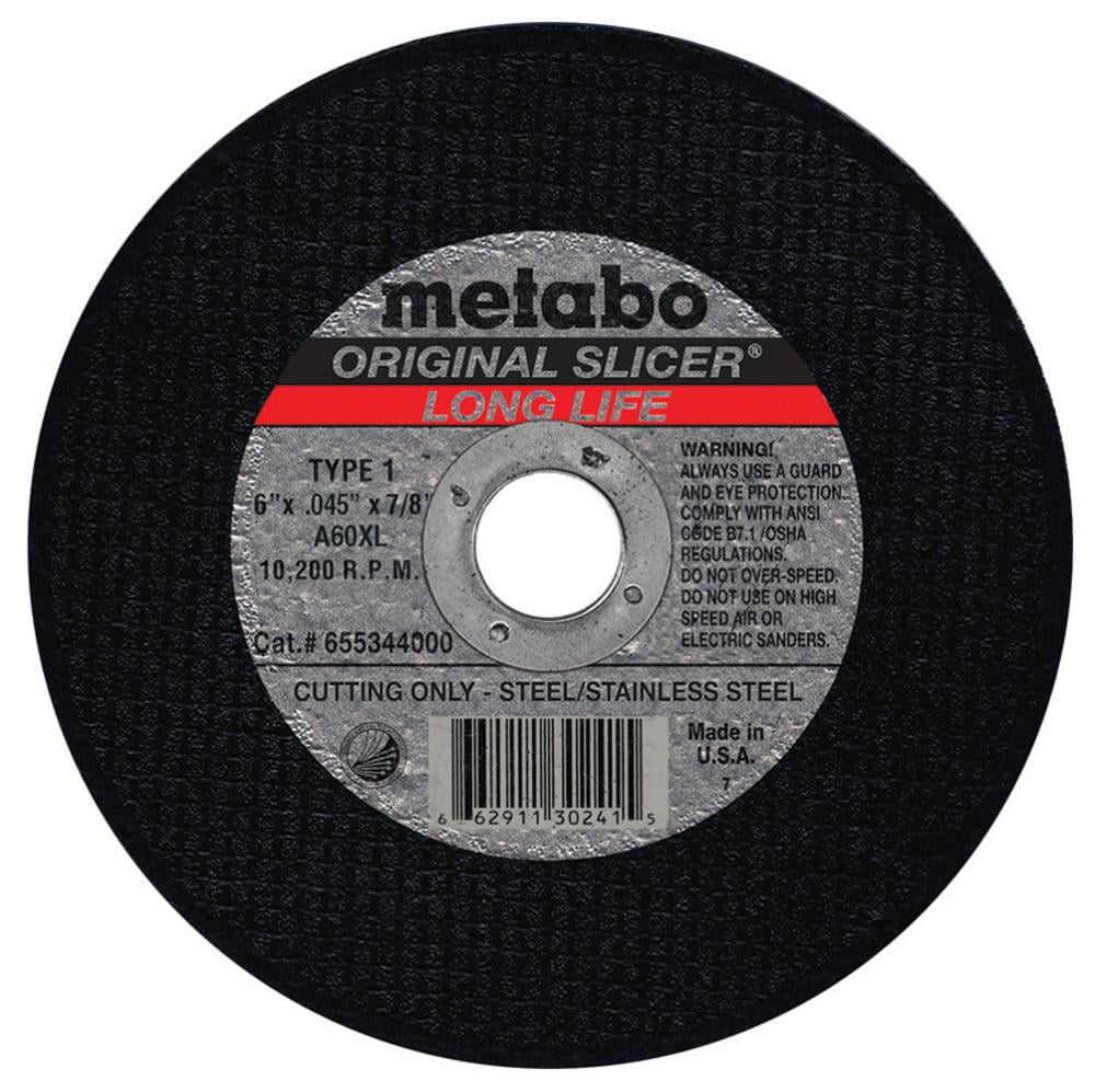 Disques De Coupe 6" X .040 X 7/8 - Type A60TZ - Pack De 10 - Neufs