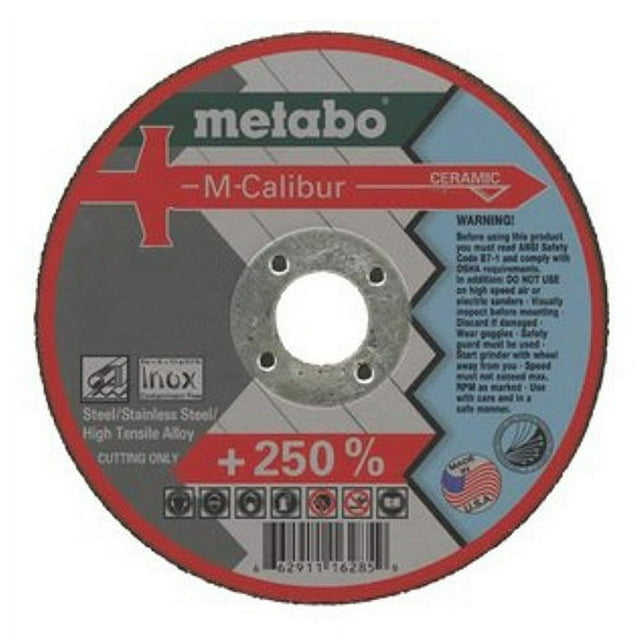 Metabo US655292000 M-Calibur 6 in. x 1/4 in. x 5/8 in.-11 46-Grit Ceramic Grinding Wheel