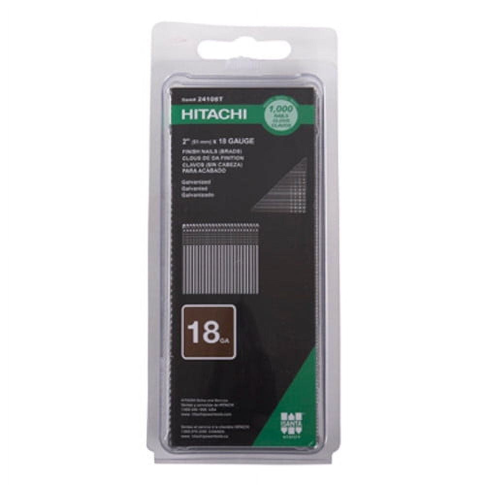 Metabo HPT 18 Ga. X 1-1/2 in. L Electro Galvanized Steel Brad Nails 1000 pk Metabo HPT 18 Ga. X 1-1/2 in. L Electro Galvanized Steel Brad Nails 1000 pk