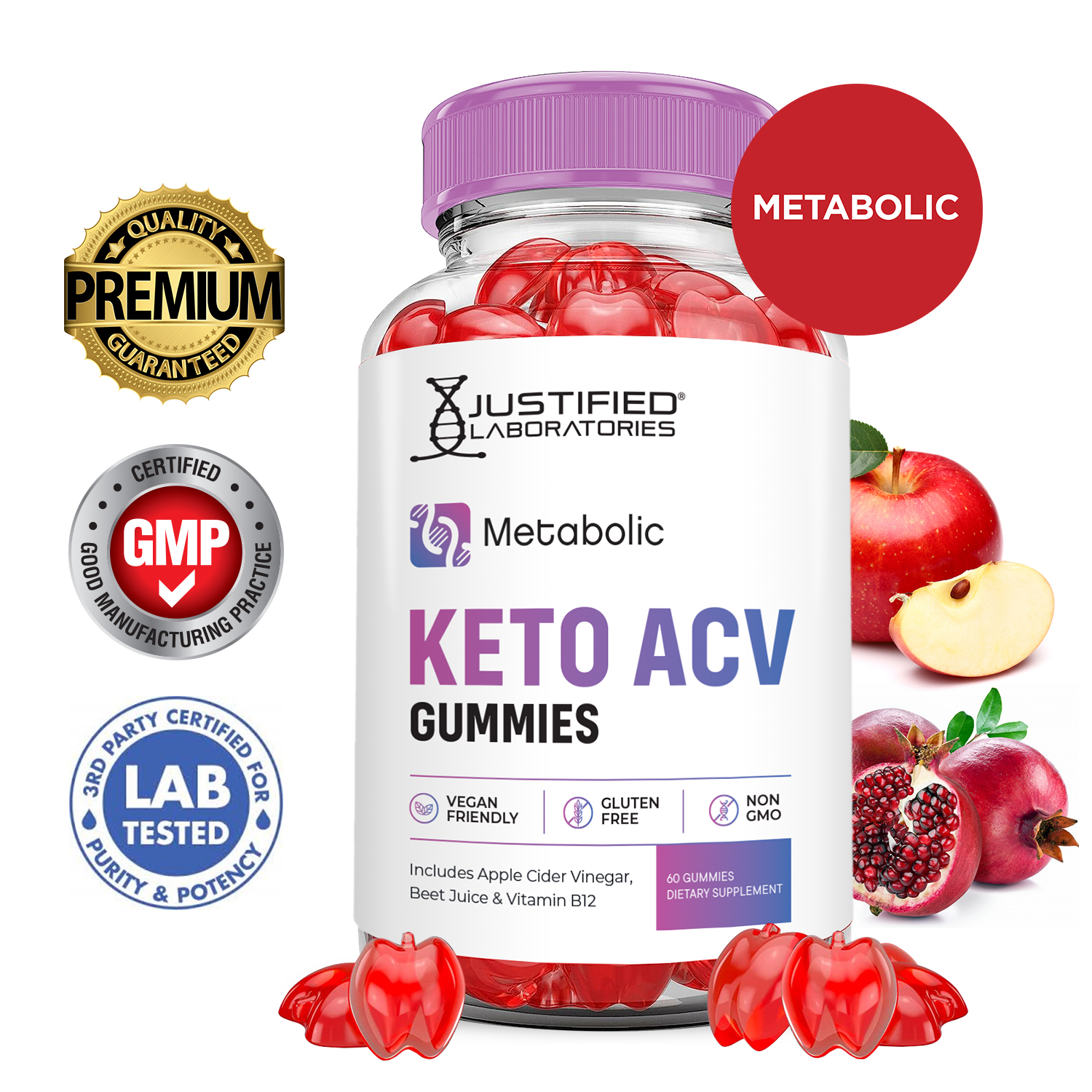 Metabolic Keto ACV Gummies 1000MG Dietary Supplement 60 Gummys