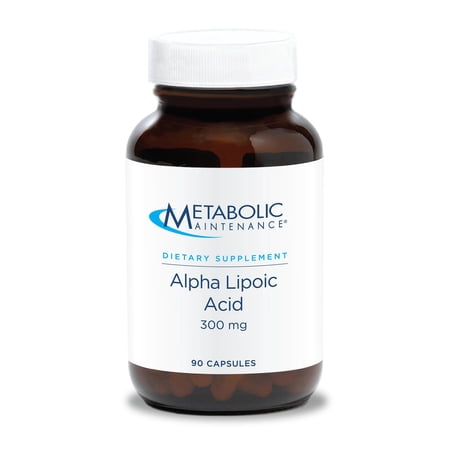 Metabolic Maintenance Alpha Lipoic Acid - 300 mg ALA & 60 mg Vitamin C- Mitochondrial & Antioxidant Support - Vegetarian Capsules - 90 Servings - 90 Count