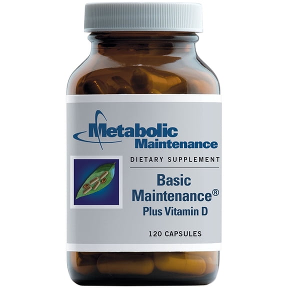 Metabolic Maintenance Basic Maintenance - Multivitamin & Mineral Supplement with L-Methylfolate - Activated B Vitamins & Vitamin D3 - Daily Wellness Support - 60 Servings - 120 Capsules