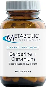 Metabolic Maintenance Berberine + Chromium - 500 mg Berberine HCl Complex with 200 mcg Chromium - Metabolic & Cellular Energy Support - AMPK & Cellular Energy Formula - 60 Servings - 60 Capsules