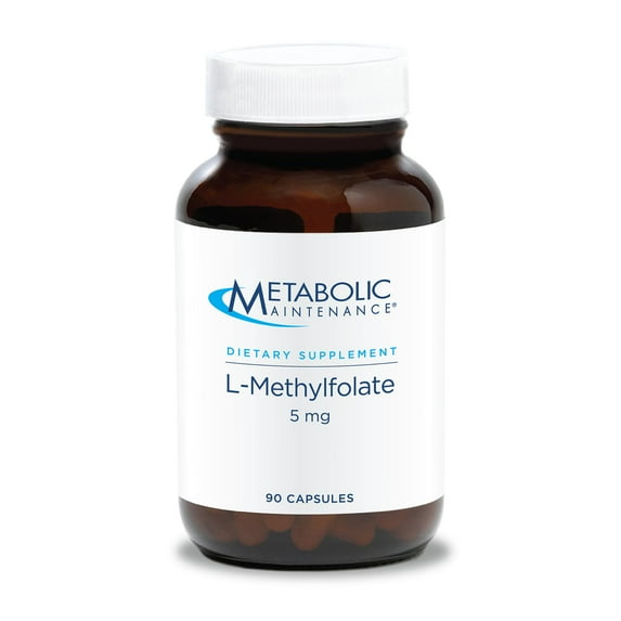 Metabolic Maintenance L-Methylfolate 5mg - Gluten-Free & Dairy-Free Folate Supplement - Brain Supplement for Cognitive Health - Methylated Folate for Daily Use (90 capsules)