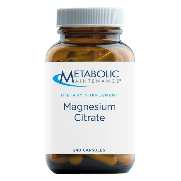 Metabolic Maintenance Magnesium Citrate Capsules - Magnesium Supplement for Calm, Sleep, Muscle & GI Support - with Vitamin C (240 Capsules)