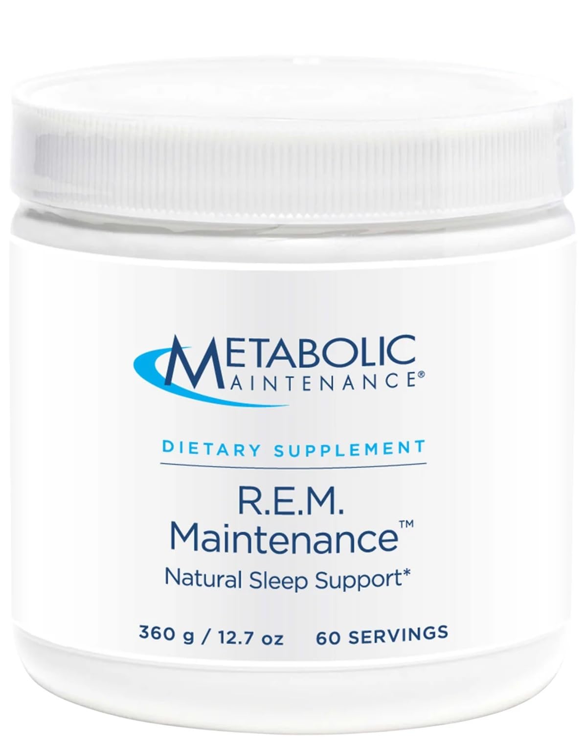 Metabolic Maintenance R.E.M. Maintenance - Magnesium Glycine Inositol Melatonin Blend - Circadian Rhythm Support - Easy Drink Powder - Hypoallergenic - 60 Servings - 11 oz