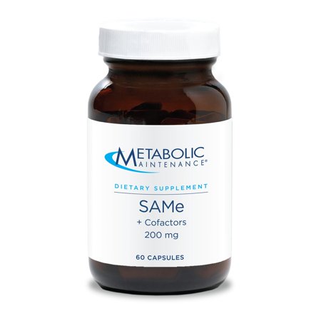 Metabolic Maintenance SAMe with Cofactors - 200 mg SAMe Supplement - Methylated B Vitamins & Cofactor Blend - Mood, Liver & Methylation Support - 30 Servings - 60 Capsules