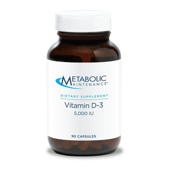 Metabolic Maintenance Vitamin D3 5000 IU - Superior Absorption Pure Vitamin D3 & Vitamin C - Extra Strength Bone, Immune, Mood + Cardiovascular Support Supplement, No Fillers (90 Softgel Capsules)