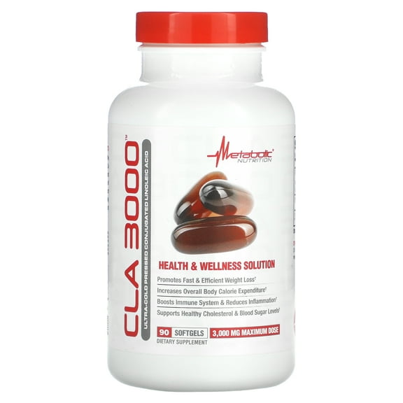 Metabolic Nutrition CLA 3000, 90 Softgels (1,000 mg per Softgel)