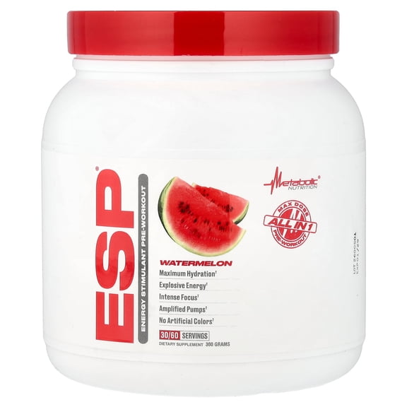 Metabolic Nutrition E.S.P. Pre-Workout, Watermelon, 300 g