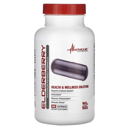 Metabolic Nutrition Elderberry, Maximum Potency Formula , 90 Capsules