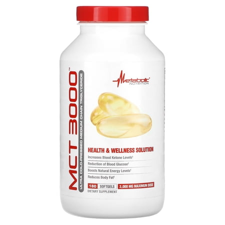 Metabolic Nutrition MCT 3000, 180 Softgets (1,000 mg per Softgel)