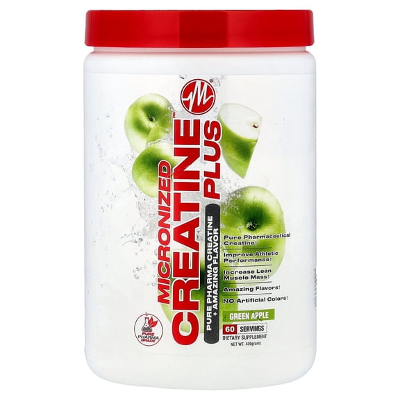 Metabolic Nutrition Micronized Creatine Plus, Green Apple, 420 g