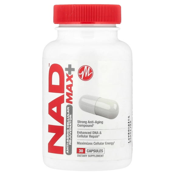 Metabolic Nutrition NAD MAX+, Anti-Aging Cellular Rejuvenator, 30 Capsules