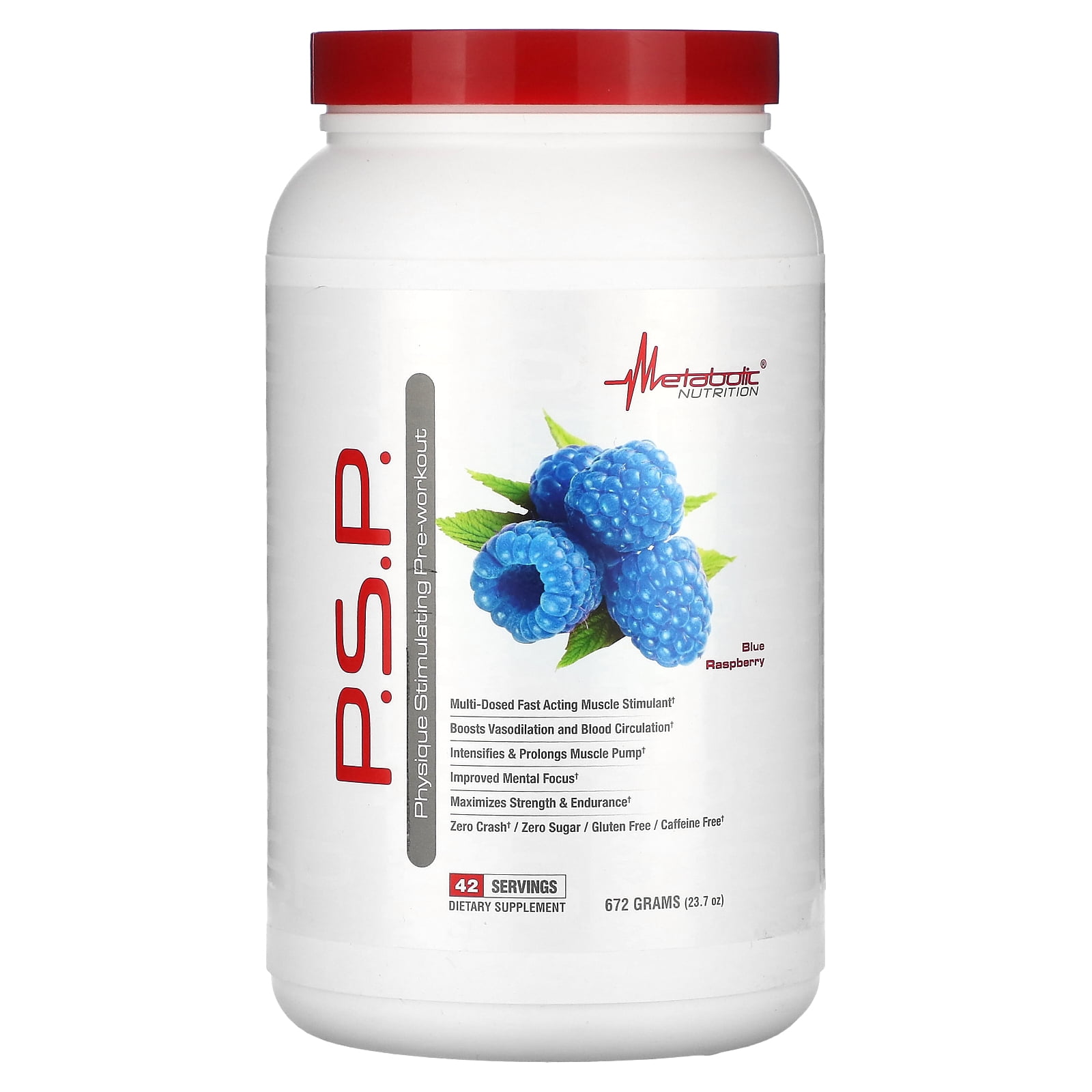 Metabolic Nutrition P.S.P PreWorkout, Blue Raspberry , 23.7 oz (672 g