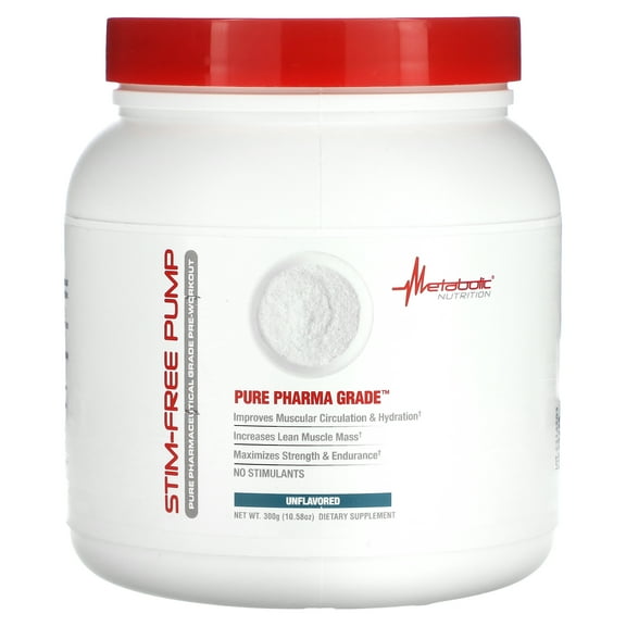 Metabolic Nutrition Stim-Free Pump, Unflavored, 10.58 oz (300 g)