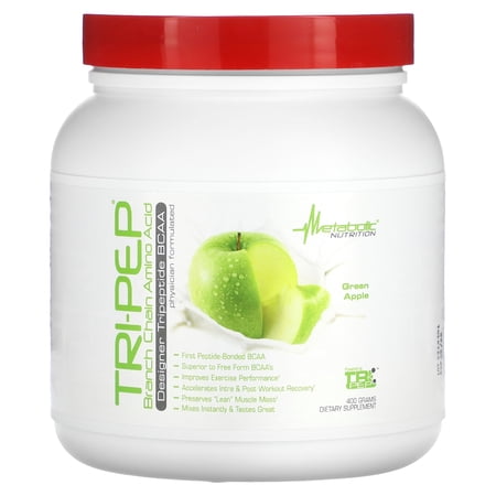 Metabolic Nutrition Tri-Pep, Branch Chain Amino Acid, Green Apple, 14.1 oz (400 g)
