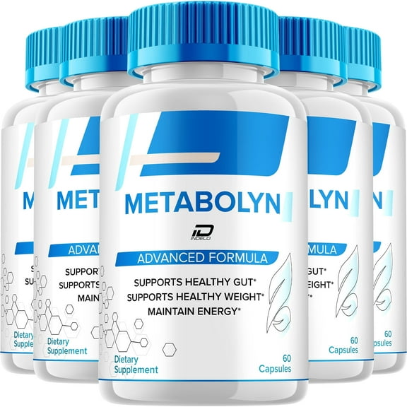 Metabolyn Capsules – Metabolyn Pills Digestive Support, Gut Wellness, 5 Pack, 300 Capsules