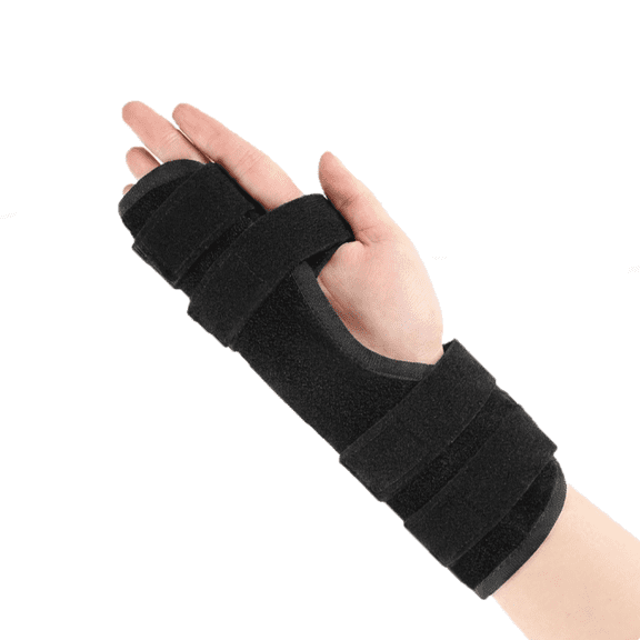 Metacarpal Finger Splint for 4th and 5th Ring Finger Support Brace with Adjustable Hand Wrist Immobilizer Strap for Sprains and Recovery