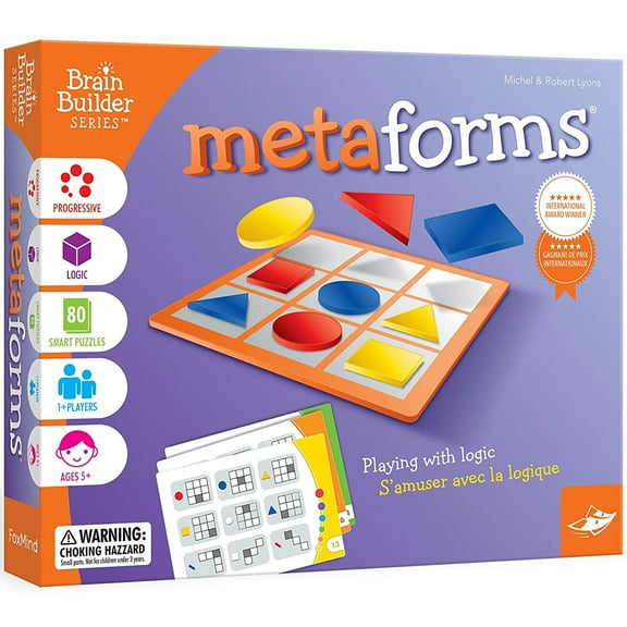 Metaforms - FoxMind Brain Builder Series, Shapes, Logic & Reasoning Puzzles, Ages 5+, 1+ Players