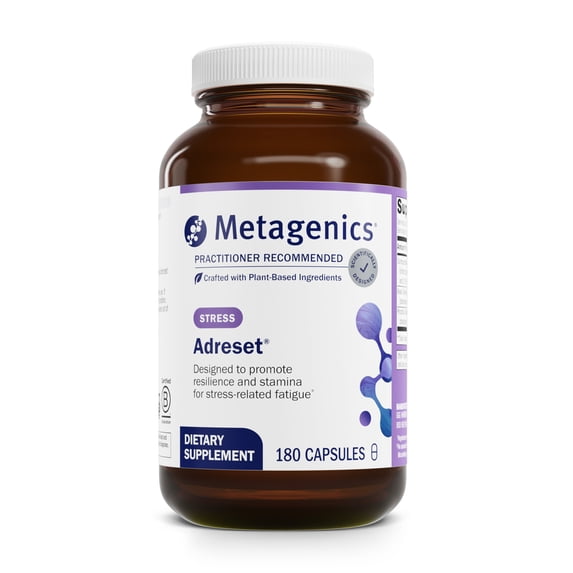 Metagenics Adreset - Adaptogen Supplement - Fatigue Relief* - With Asian Ginseng & Cordyceps - Non-GMO & Gluten-Free - 180 Capsules