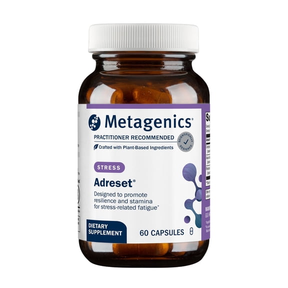 Metagenics Adreset - Adaptogen Supplement - Fatigue Relief* - With Asian Ginseng & Cordyceps - Non-GMO & Gluten-Free - 60 Capsules