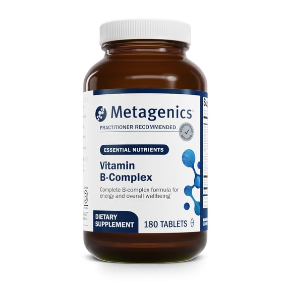 Metagenics Vitamin B-Complex - Energy Support & Healthy Stress Response* - With Vitamin B6 & B12 - Vegetarian & Gluten-Free - 180 Count