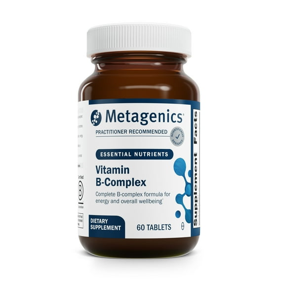 Metagenics Vitamin B-Complex - Energy Support & Healthy Stress Response* - With Vitamin B6 & B12 - Vegetarian & Gluten-Free - 60 Tablets