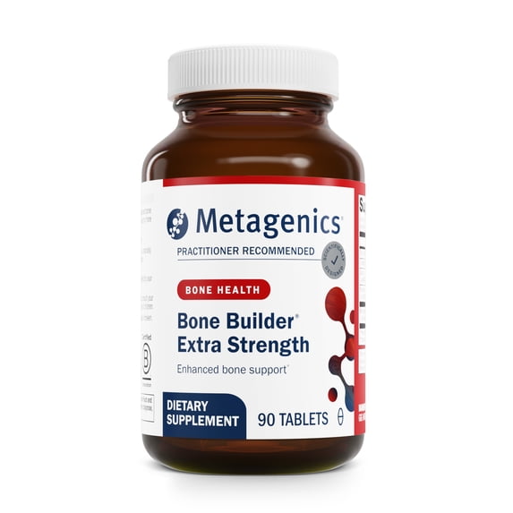 Metagenics Bone Builder Extra Strength - Calcium Supplement - with Phosphorus - Gluten-Free & Non-GMO - 90 Tablets - 30 Servings
