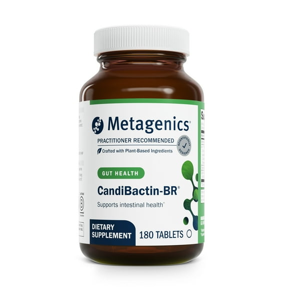 Metagenics CandiBactin-BR - Concentrated Berberine for Intestinal Support* - with Berberine, Oregon Grape & Coptis Root Extract - Gut Health Supplements* - Gluten-Free - Vegetarian - 180 Tablets