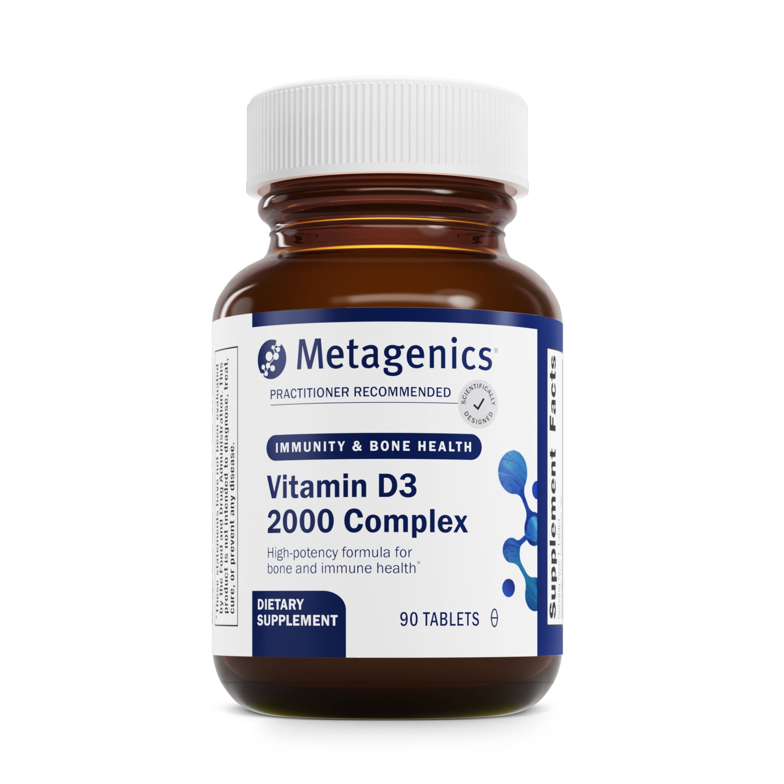 Metagenics Vitamin D3 + K - For Immune Support  Bone Health & Heart Health* - Vitamin D with MK-7 (Vitamin K2) - Non-GMO - Gluten-Free - 60 Softgels - 10 000 IU