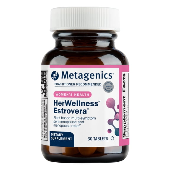 Metagenics Estrovera - Women's Health Supplement for Perimenopause & Menopause Support* - Contains Rhapontic Rhubarb Extract - Aids Hot Flashes & More* - Non-GMO & Gluten-Free - 30 Tablets