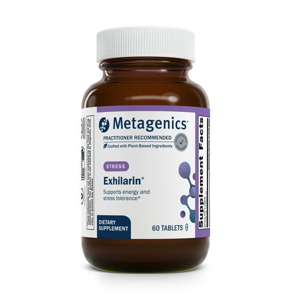 Metagenics Exhilarin - Energy & Stress Tolerance Support* - With Ashwagandha, Holy Basil, Amla & Bacopa - Designed in Style of Ayurvedic Medicine - 60 Tablets