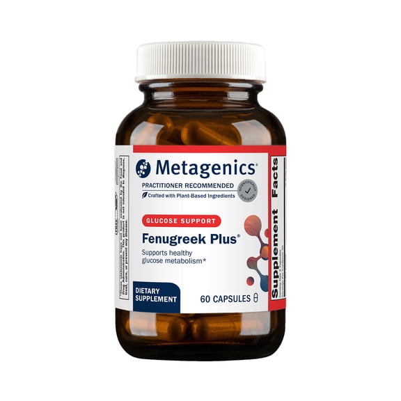 Metagenics Fenugreek Plus - Supports Healthy Metabolism* - Vegetarian Herbal Support - with Bitter Melon & Gymnema Extract - Non-GMO & Gluten-Free - 60 Capsules