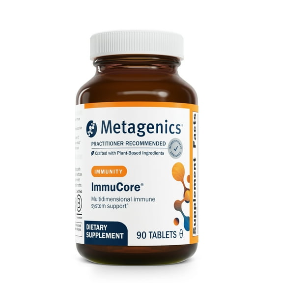 Metagenics ImmuCore, Multidimensional Support Supplement for Healthy Immune Function with Vitamin C, Vitamin D, Zinc and a Blend of Mushroom Extracts - 90 Tablets