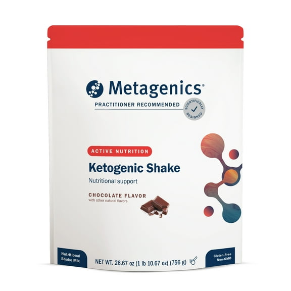 Metagenics Ketogenic Shake - Ketogenic Diet Protein Shake - 25 Vitamins & Minerals - With Biotin, Calcium, Iron & Manganese - Non-GMO & Gluten-Free - Chocolate - 14 Servings