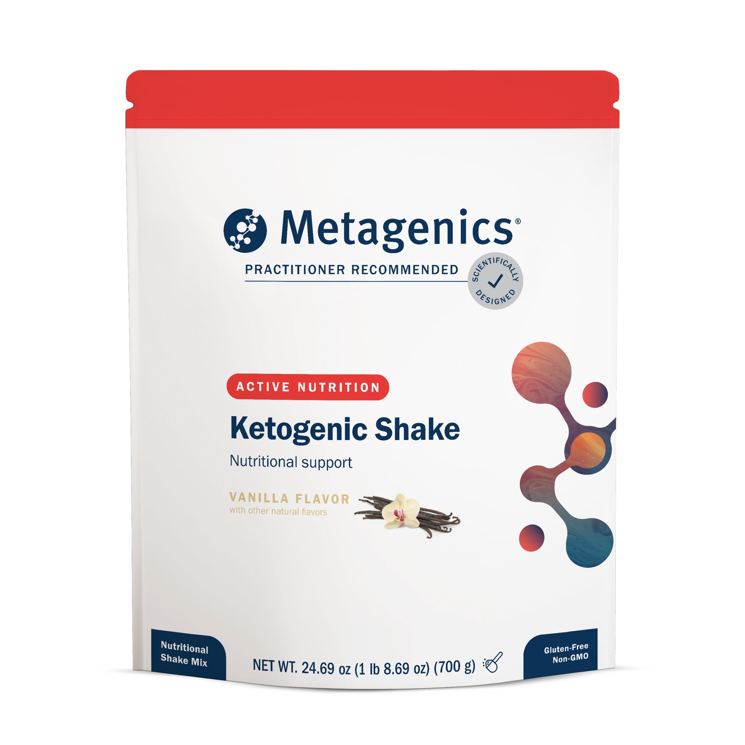 Metagenics Ketogenic Shake - Ketogenic Diet Protein Shake - 25 Vitamins & Minerals - With Biotin, Calcium, Iron & Manganese - Non-GMO & Gluten-Free - Vanilla - 14 servings