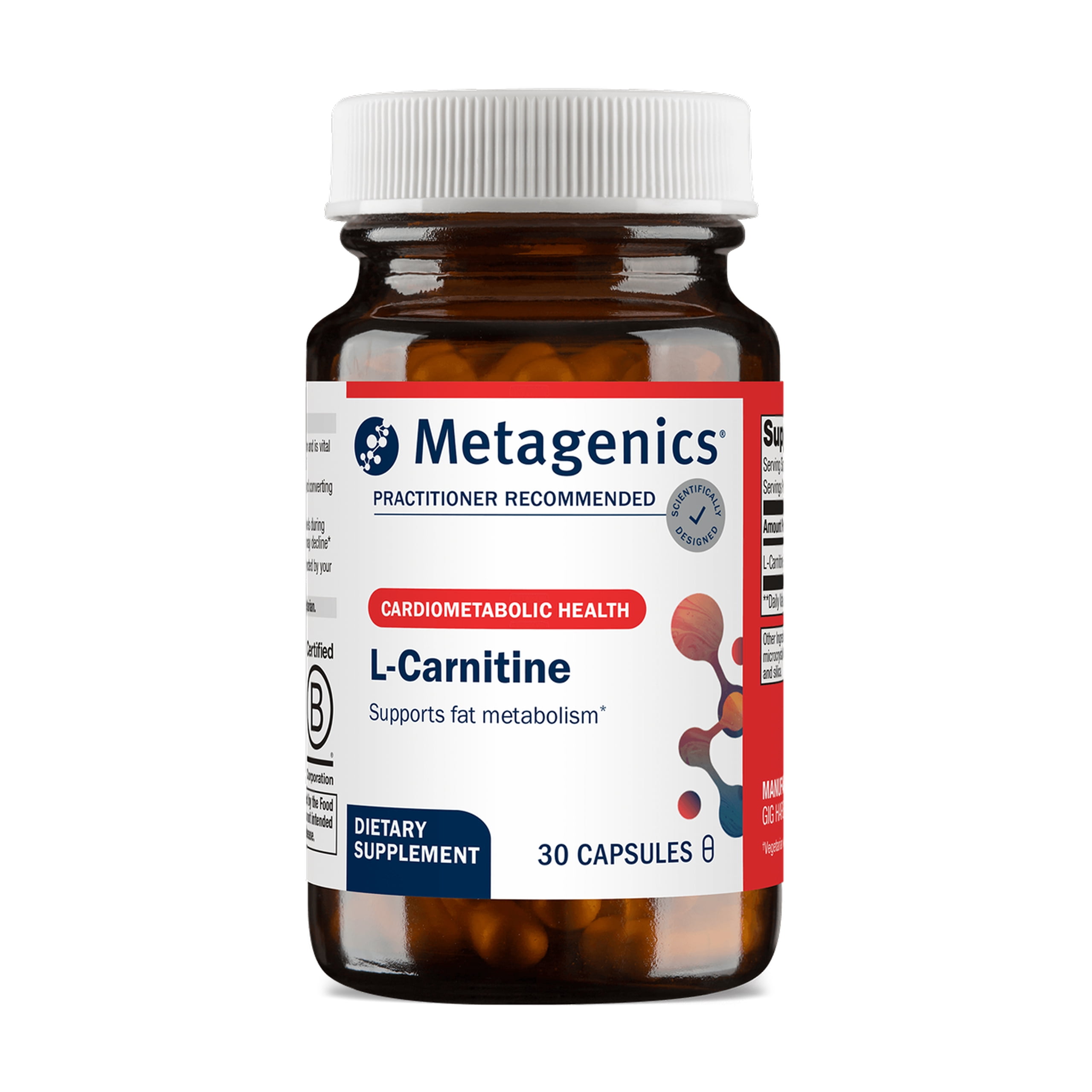 l-carnitine amino acid supplement Metagenics L-Carnitine - Amino Acid Supplement to Support Fat Metabolism* -  30 Servings