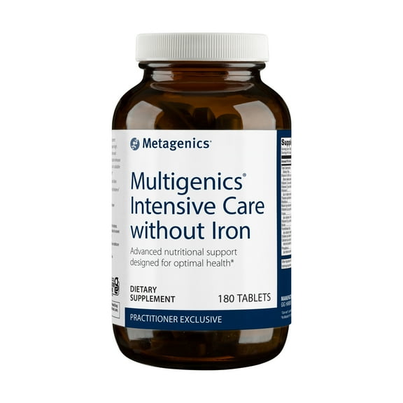 Metagenics Multigenics Intensive Care Multivitamin - Without Iron - Dietary Supplements for Everyday - with Quercetin, Beta-Carotene, Ascorbic Acid & More - Non-GMO - Gluten-Free - 180 Tablets