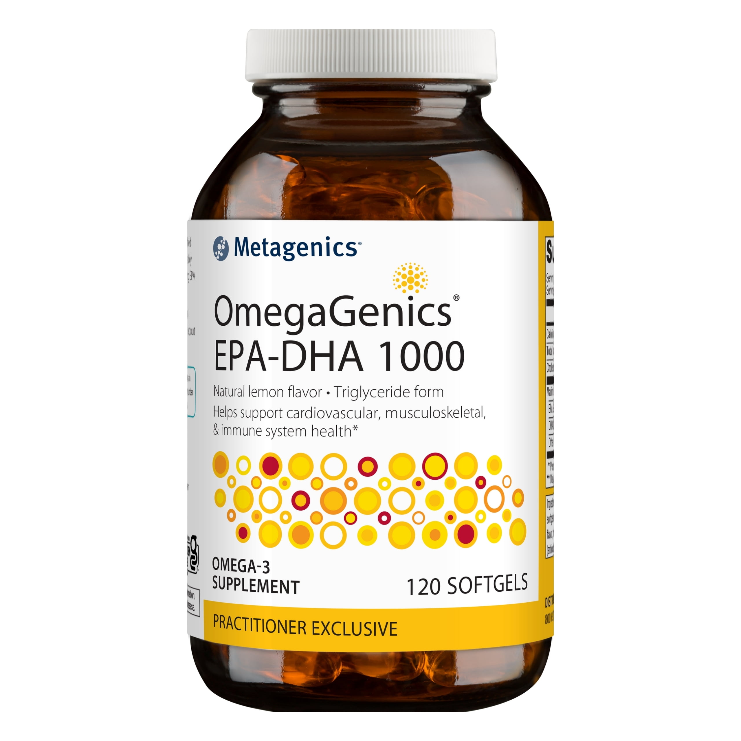 Metagenics OmegaGenics EPADHA 1000, Omega3 Fish Oil, 120 Softgels