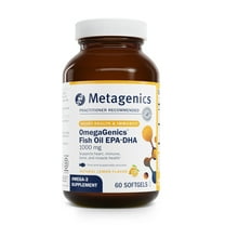 Metagenics OmegaGenics Fish Oil EPA-DHA 1000 mg - High Potency - Omega-3 Fish Oil Supplement - For Heart Health, Musculoskeletal Health & Immune System Health* - With DHA & EPA - 60 Softgels