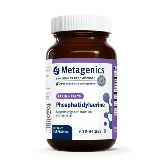 Metagenics Phosphatidylserine - Brain Support Supplement* - For Focus & Learning - Non-GMO & Gluten-Free - 60 Softgels