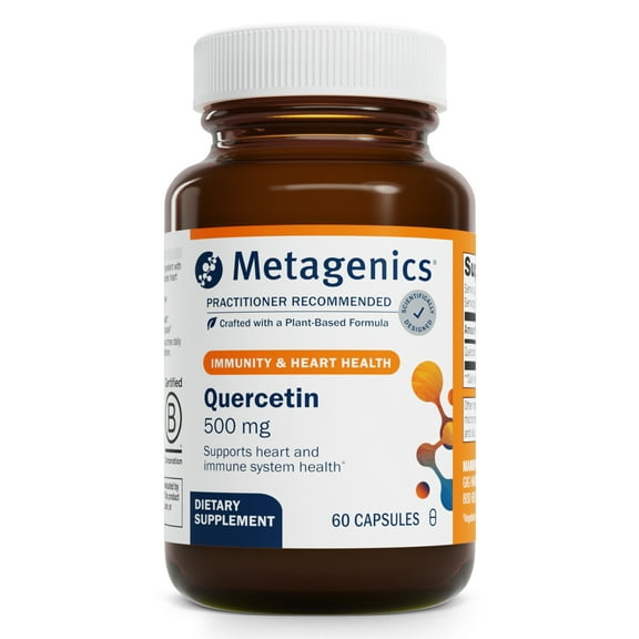 Metagenics Quercetin 500 mg Capsule Supplement Helps Promote a Healthy Immune Response and Cardiovascular Function - 60 Capsules