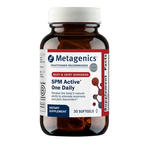 Metagenics SPM Active One Daily - Joint Soreness Supplement* - Encourages Soothing Relief* - Features Next Generation Omega Fish Oil - Non-GMO & Gluten-Free - 30 Softgels