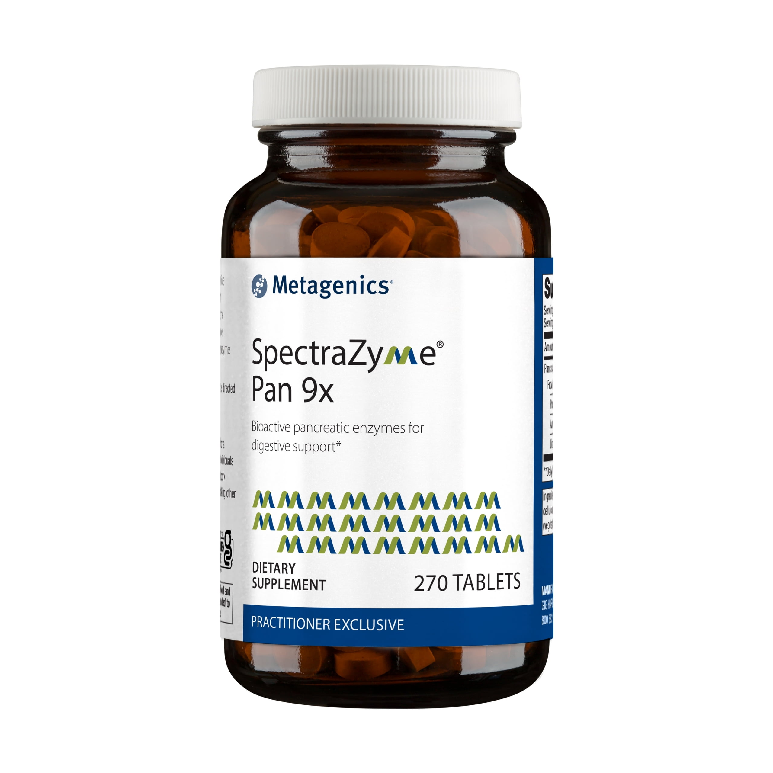 Metagenics SpectraZyme Pan 9X Bioactive Pancreatic Enzymes for
