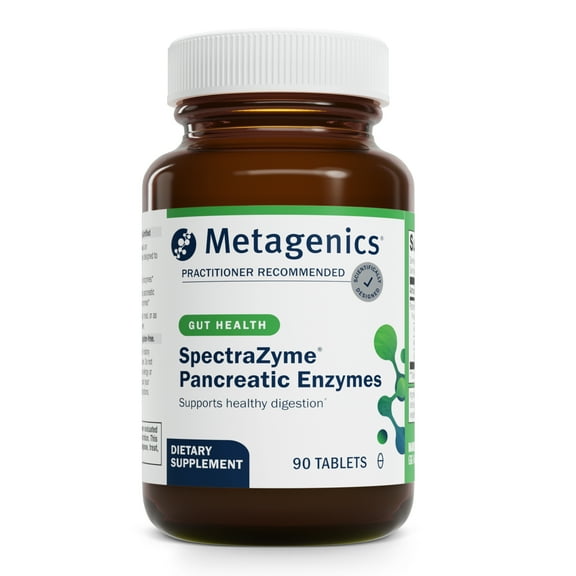 Metagenics SpectraZyme Pancreatic Enzymes - Digestion Supplement* - Pancreatic & Digestive Enzymes - Non-GMO & Gluten-Free - 90 Tablets