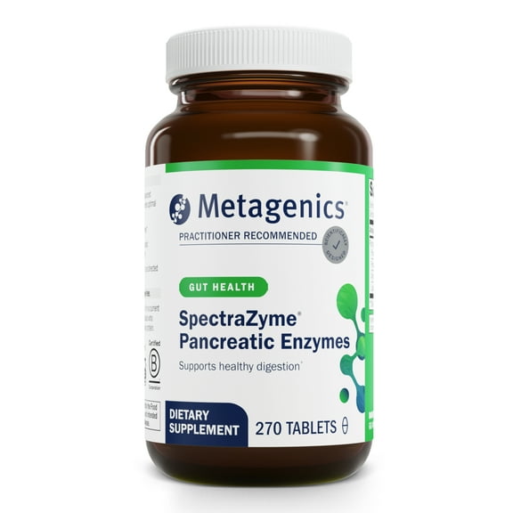 Metagenics SpectraZyme Pancreatic Enzymes - Digestion Supplement* - Pancreatic & Digestive Enzymes - Non-GMO & Gluten-Free - 270 Tablets