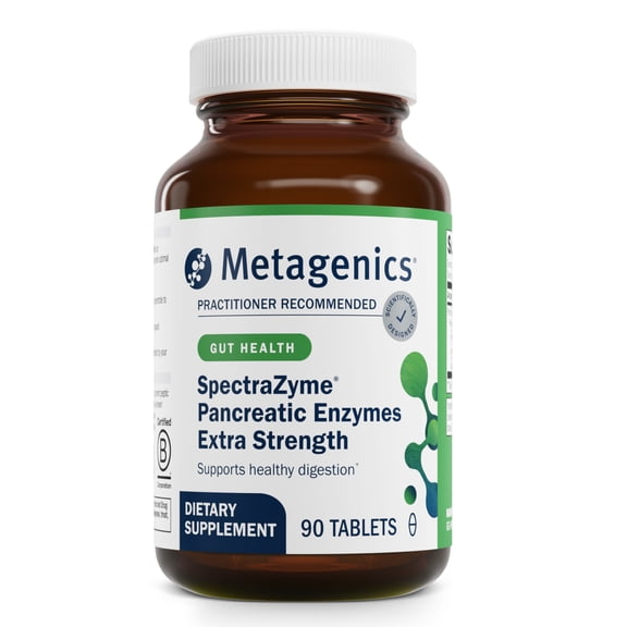 Metagenics SpectraZyme Pancreatic Enzymes Extra Strength - Bioactive Pancreatic Enzymes for Digestive Support* - 90 Servings