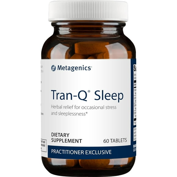 Metagenics Tran-Q Sleep - For Stress Management & Sleep Support - With California Poppy, English Lavender & Passion Flower Herb - Melatonin Free - 60 Tablets
