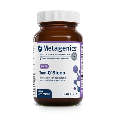 Metagenics Tran-Q Sleep - For Stress Management & Sleep Support - With California Poppy, English Lavender & Passion Flower Herb - Melatonin Free - 60 Tablets
